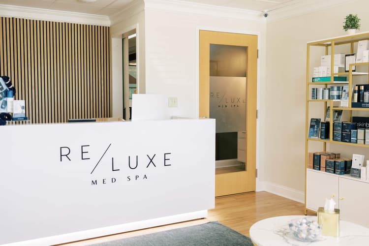 The front desk at RELUXE Med Spa Westfield